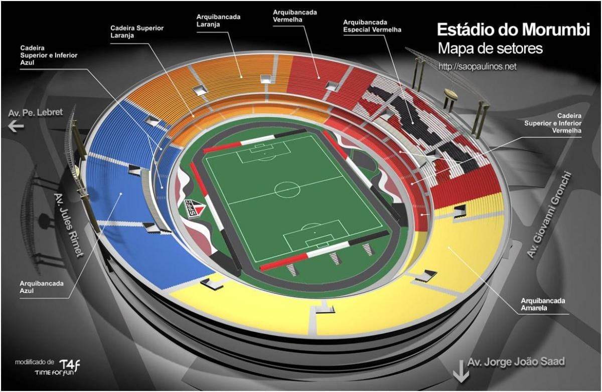 São Paulo stadio mappa
