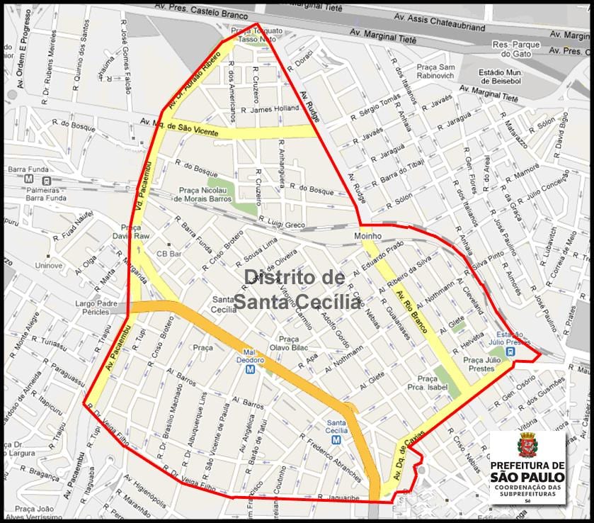 mappa di santa cecilia Sao Paulo