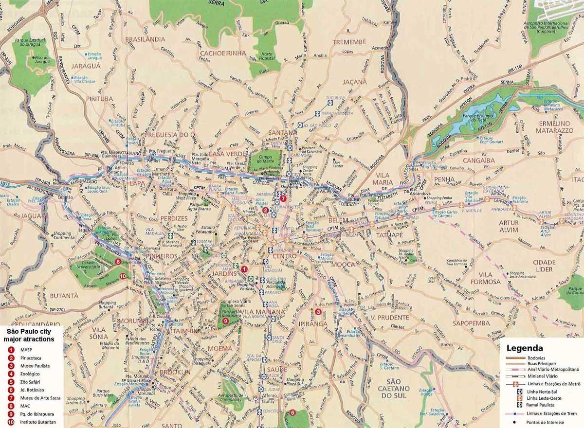 São Paulo giardino mappa