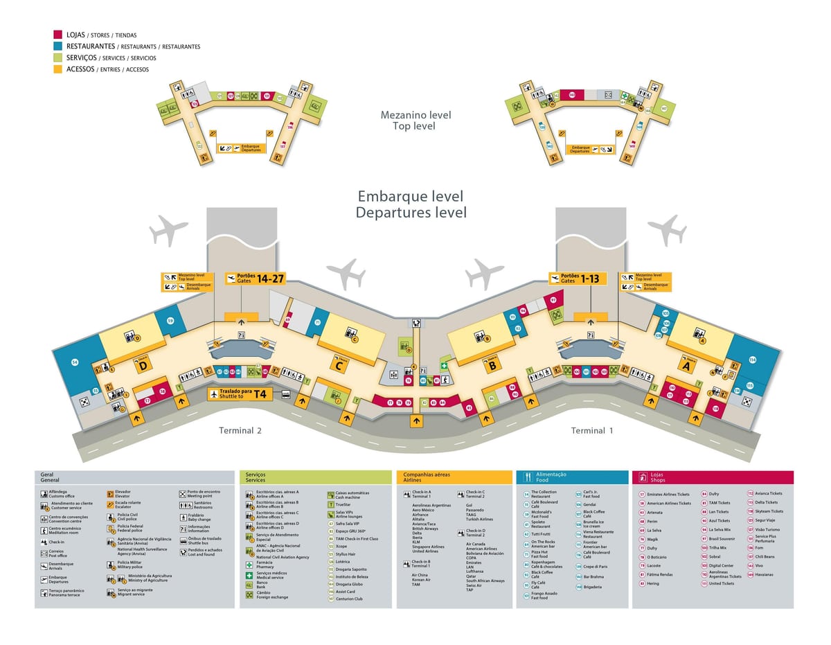 Sao Paulo international airport sulla mappa