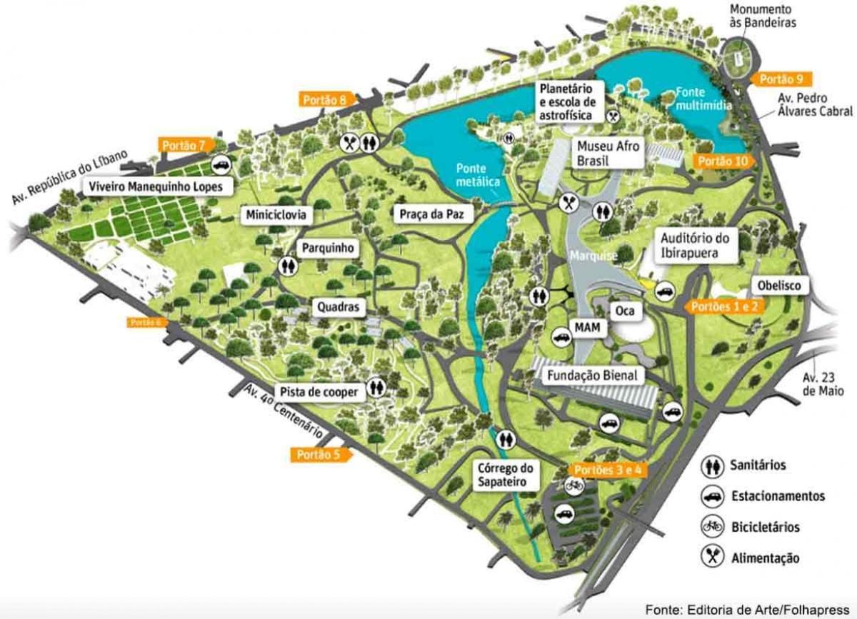 São Paulo mappa del parco