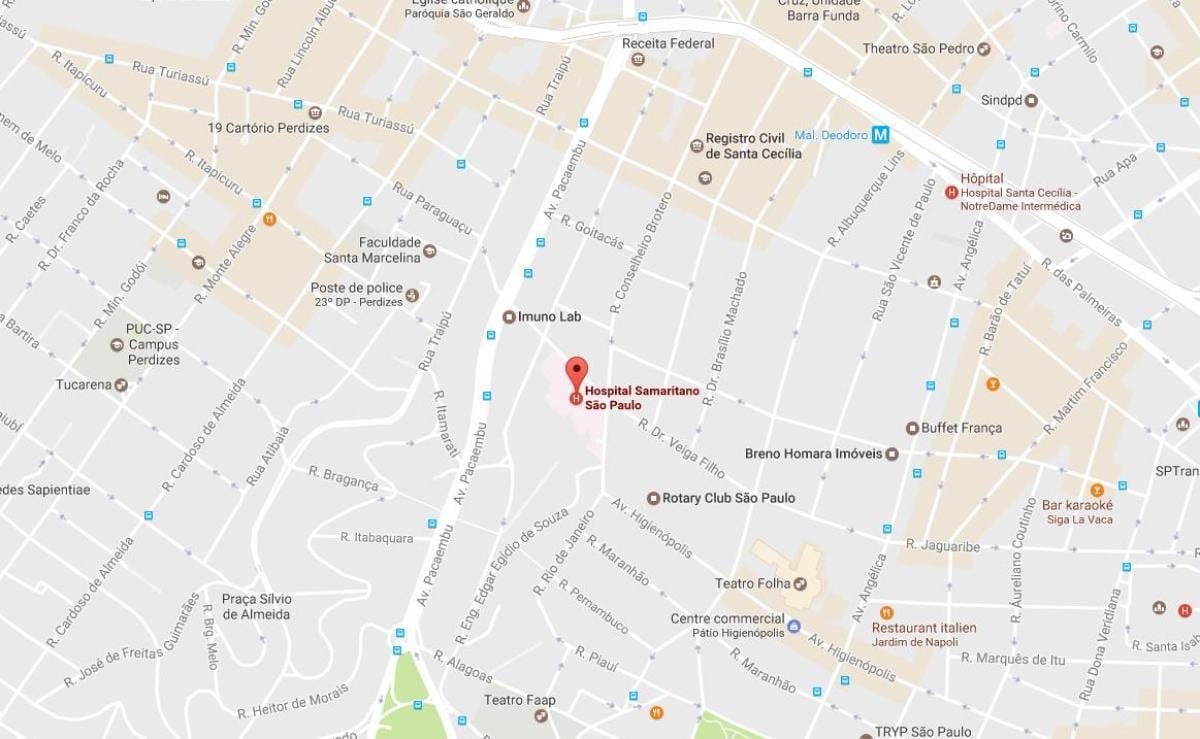 São Paulo mappa ospedale