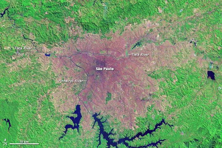 São Paulo mappa topografica