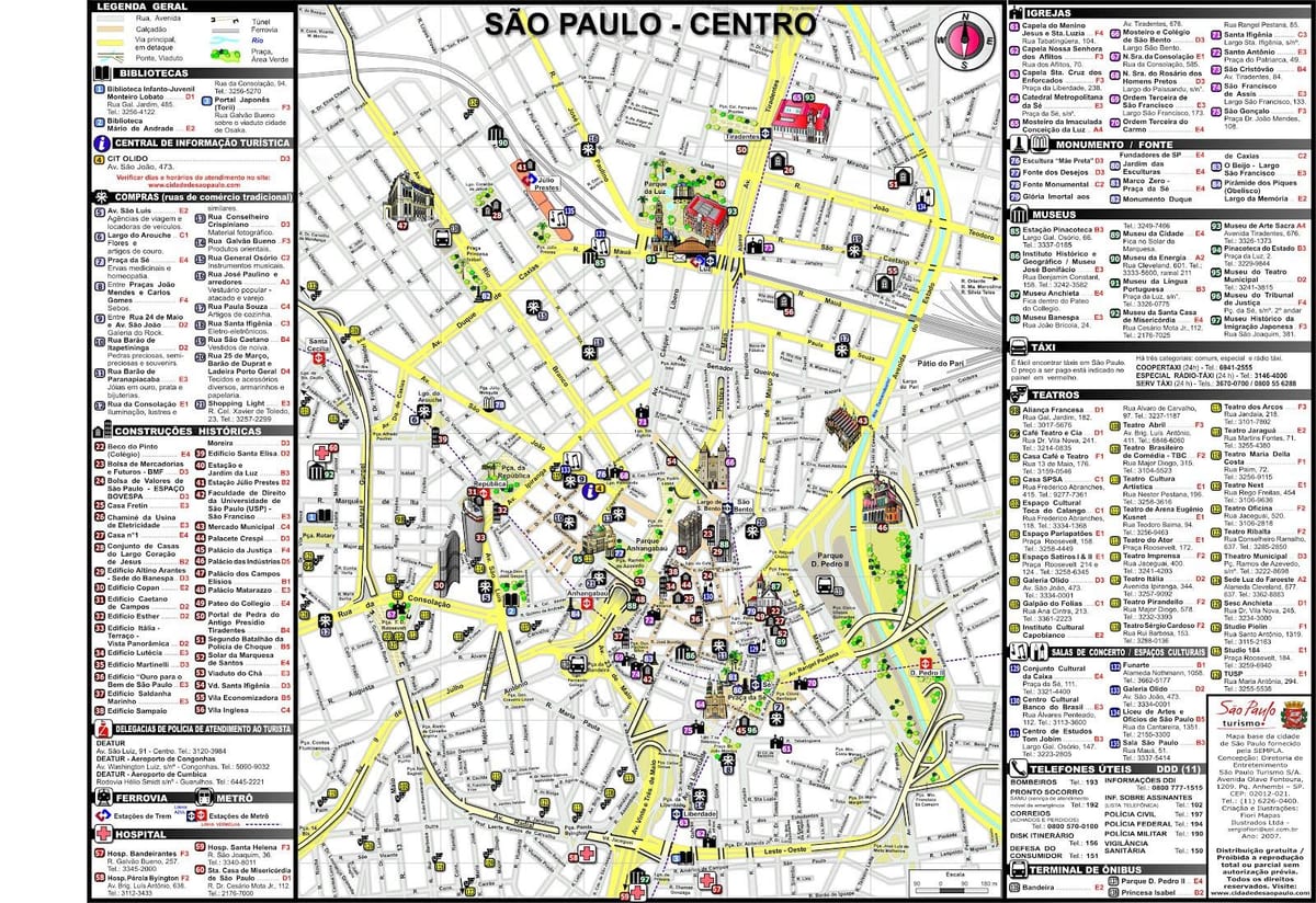 São Paulo posto la mappa