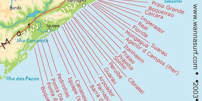 São Paulo beach mappa