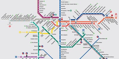 São Paulo mappa del treno