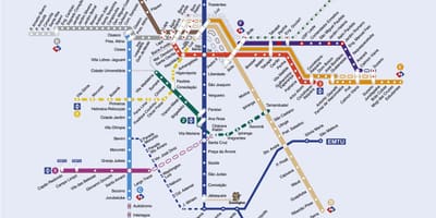 São Paulo mappa di autobus