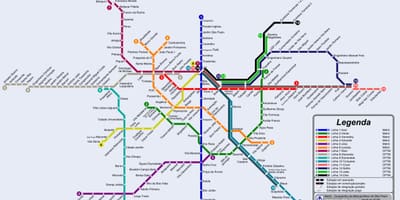 São Paulo tram mappa